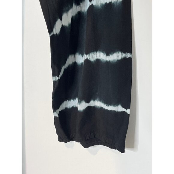 She + Sky Black White Tie Dye Bell Sleeve A-Line Dress Sz Small - Picture 4 of 12